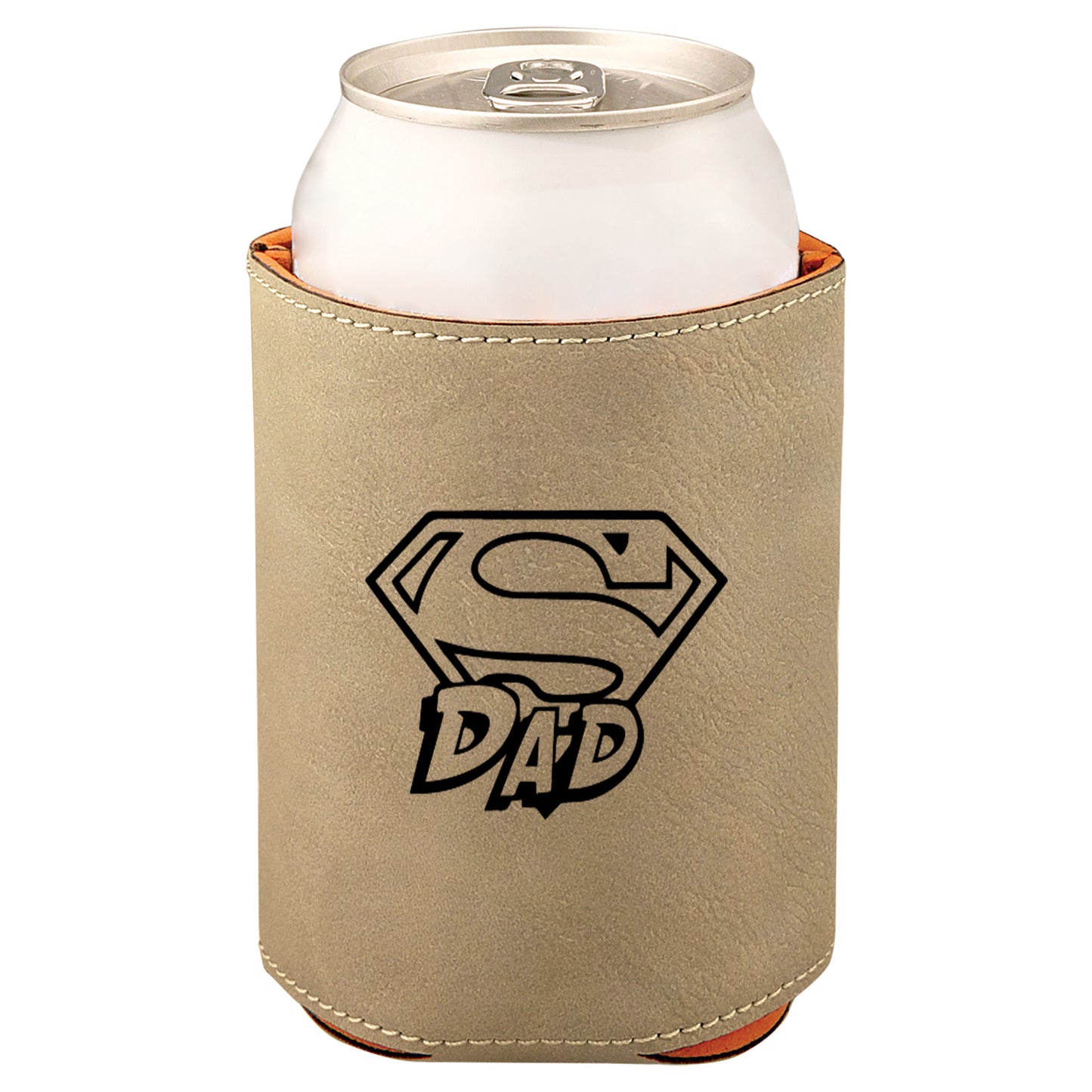 Super Dad Leatherette Koosie-Tan