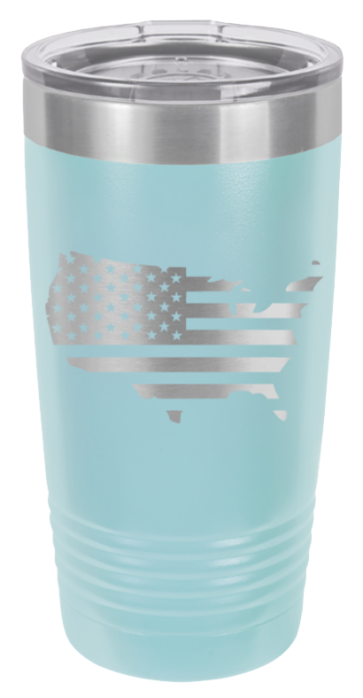 USA Flag Cutout - 20oz Tumbler