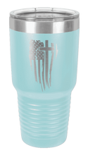 Load image into Gallery viewer, Cross Flag Vertical Laser Engraved Tumbler (Etched)
