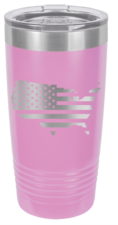 USA Flag Cutout - 20oz Tumbler