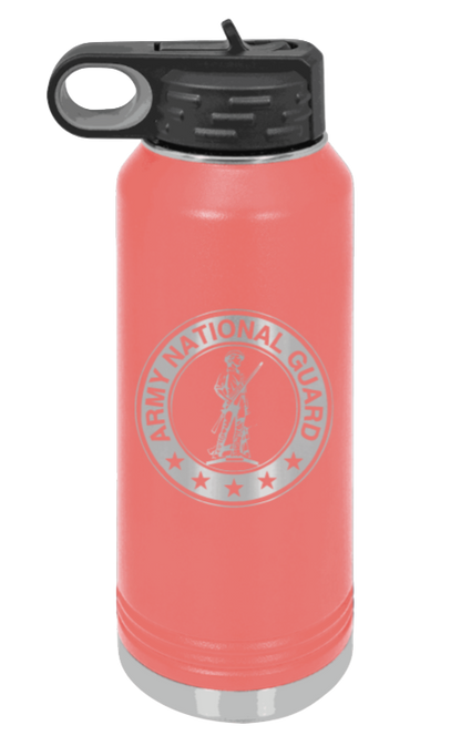 National Guard - 32oz Water Bottle Laser Engraved- Coral
