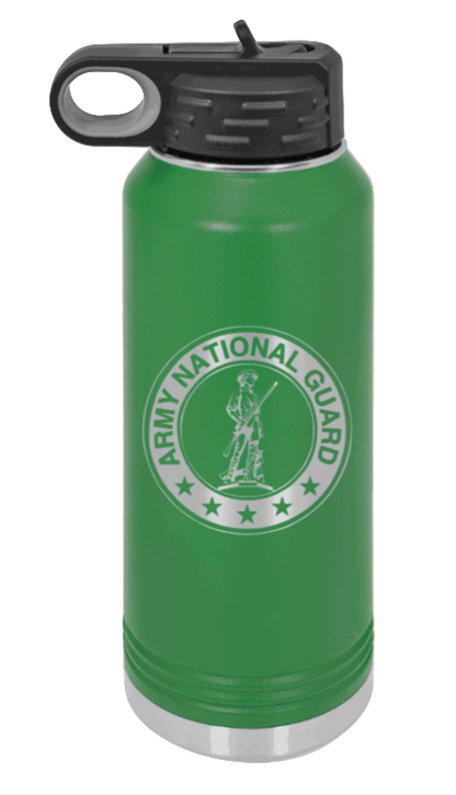 National Guard - 32oz Water Bottle Laser Engraved- Green