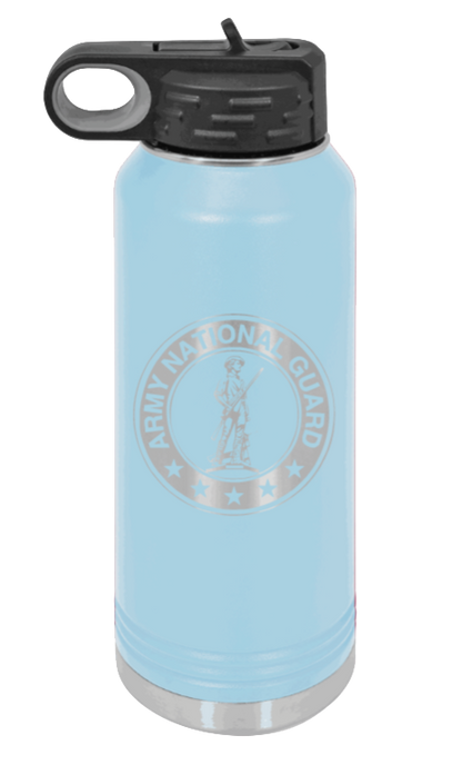 National Guard - 32oz Water Bottle Laser Engraved- Light Blue