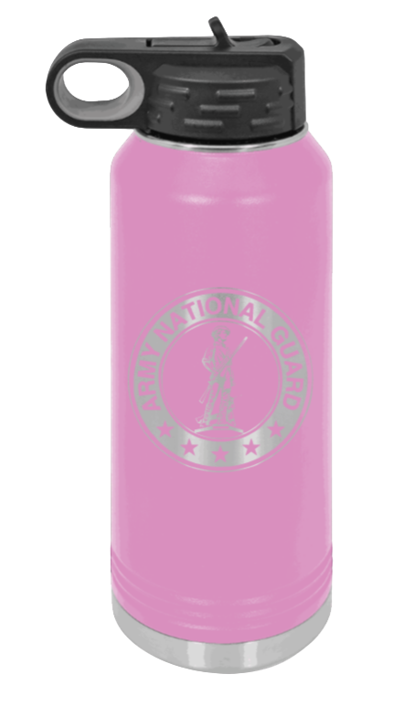 National Guard - 32oz Water Bottle Laser Engraved- Light Purple