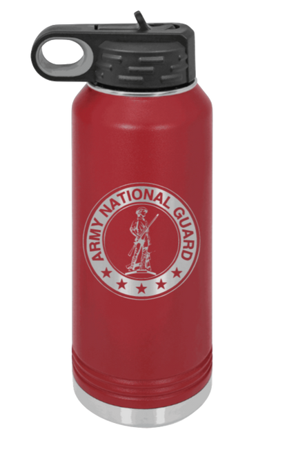 National Guard - 32oz Water Bottle Laser Engraved- Maroon