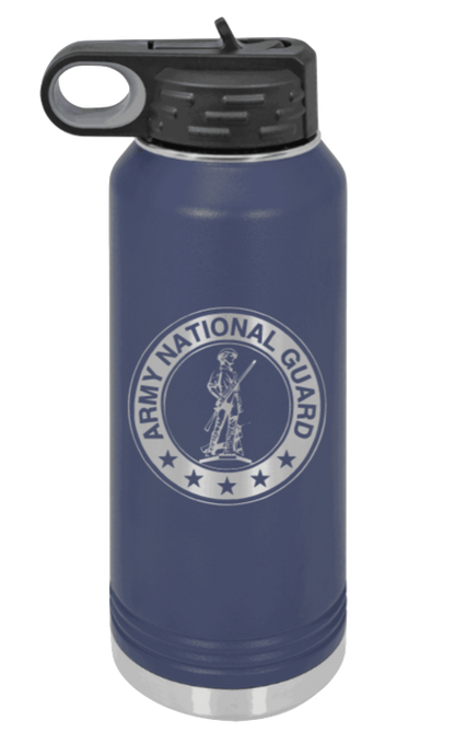 National Guard - 32oz Water Bottle Laser Engraved- Navy
