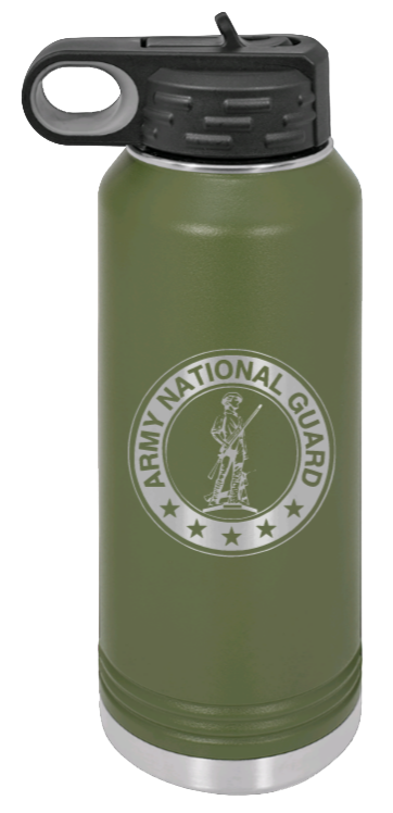 National Guard - 32oz Water Bottle Laser Engraved- Olive