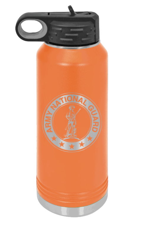 National Guard - 32oz Water Bottle Laser Engraved- Orange