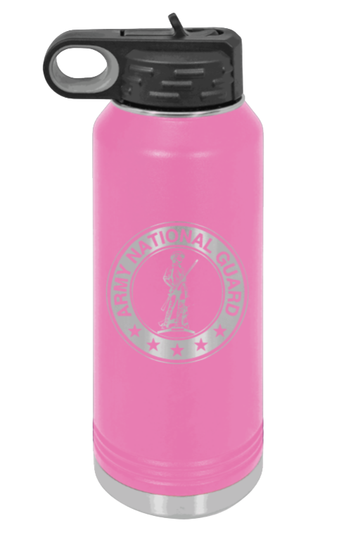 National Guard - 32oz Water Bottle Laser Engraved- Pink