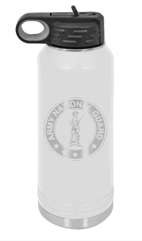National Guard - 32oz Water Bottle Laser Engraved- White