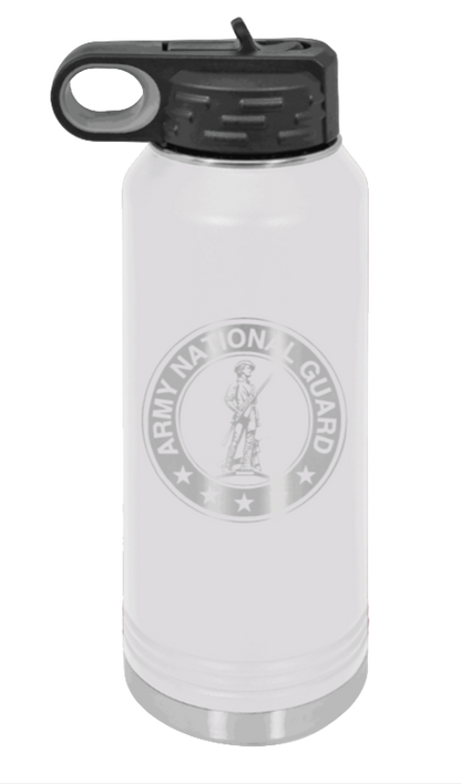 National Guard - 32oz Water Bottle Laser Engraved- White