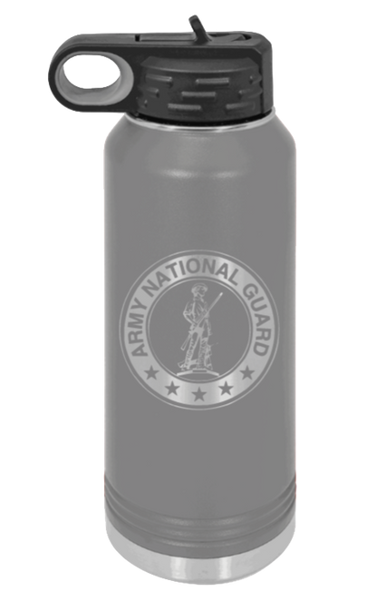 National Guard - 32oz Water Bottle Laser Engraved- Dark Grey