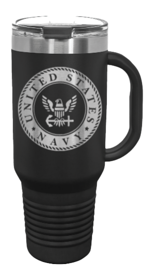 U.S. Navy 40oz Handle Mug Laser Engraved