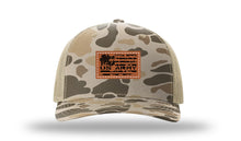 Load image into Gallery viewer, Army Flag Leather Patch Richardson 112PFP Camo Hat

