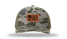 Load image into Gallery viewer, Army Flag Leather Patch Richardson 112PFP Camo Hat
