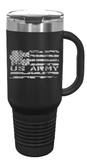 Army Flag 40oz Handle Mug Laser Engraved