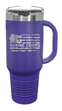 Load image into Gallery viewer, Marine Corps Flag 40oz Handle Mug Laser Engraved
