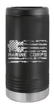Load image into Gallery viewer, Marine Corps Flag Laser Engraved Slim Can Insulated Koosie
