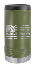 Load image into Gallery viewer, Marine Corps Flag Laser Engraved Slim Can Insulated Koosie
