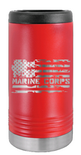 Load image into Gallery viewer, Marine Corps Flag Laser Engraved Slim Can Insulated Koosie
