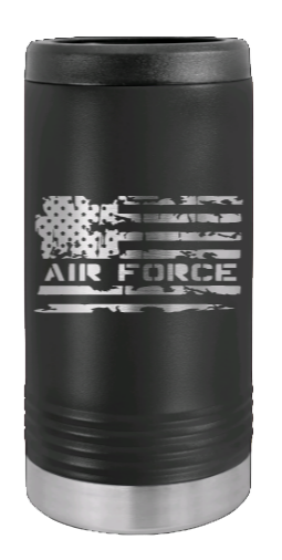 Air Force Flag Laser Engraved Slim Can Insulated Koosie