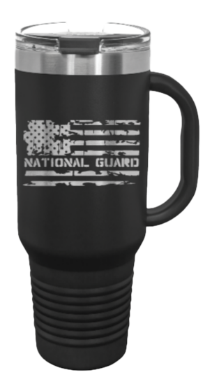 National Guard Flag 40oz Handle Mug Laser Engraved