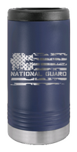 Load image into Gallery viewer, National Guard Flag Laser Engraved Slim Can Insulated Koosie
