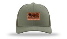 Load image into Gallery viewer, Coast Guard Flag Leather Patch Richardson 112 Hat
