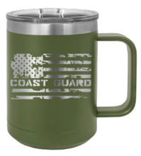 Load image into Gallery viewer, Coast Guard Flag Laser Engraved Mug (Etched)
