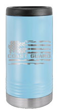 Load image into Gallery viewer, Coast Guard Flag Laser Engraved Slim Can Insulated Koosie
