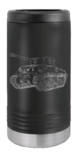 Tank Laser Engraved Slim Can Insulated Koosie