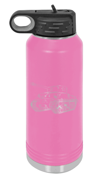 Tank - 32oz Water Bottle Laser Engraved- Pink