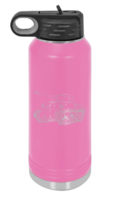 Tank - 32oz Water Bottle Laser Engraved- Pink