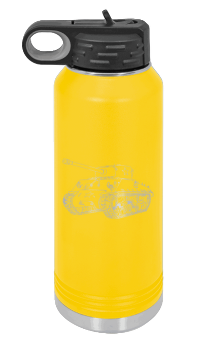 Tank - 32oz Water Bottle Laser Engraved- Yellow