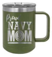 Load image into Gallery viewer, Proud U.S. Navy Mom Laser Engraved Mug (Etched)
