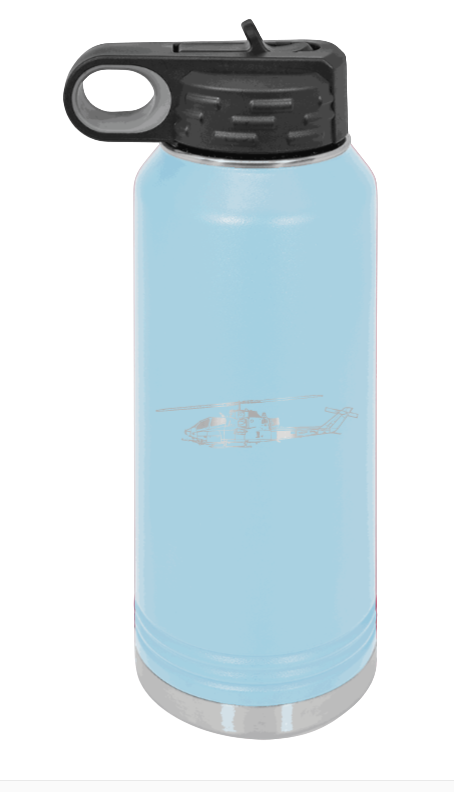 Cobra - 32oz Water Bottle Laser Engraved- Light Blue