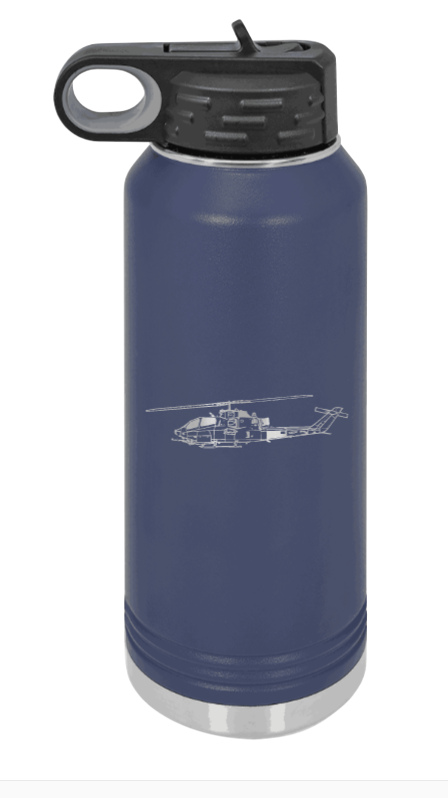 Cobra - 32oz Water Bottle Laser Engraved- Navy