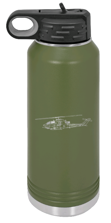Cobra - 32oz Water Bottle Laser Engraved- Olive