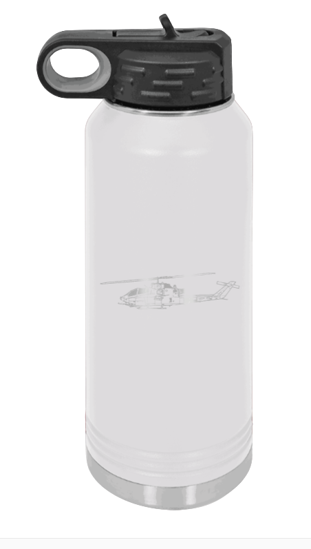 Cobra - 32oz Water Bottle Laser Engraved- White