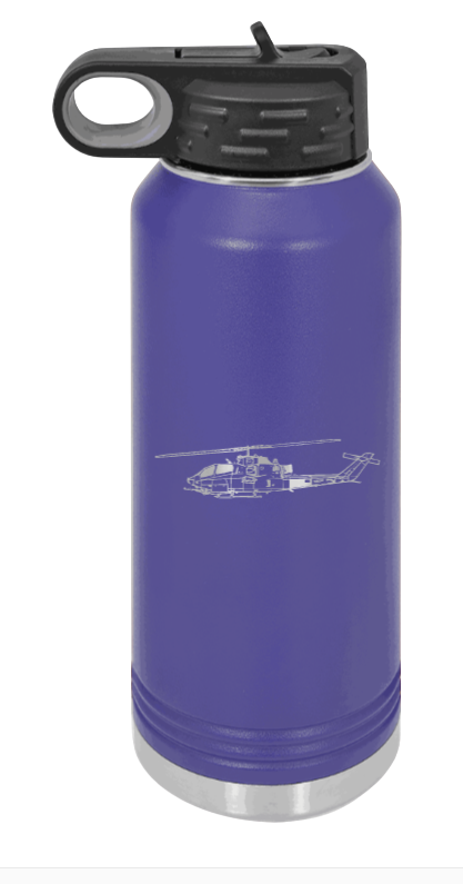 Cobra - 32oz Water Bottle Laser Engraved- Purple