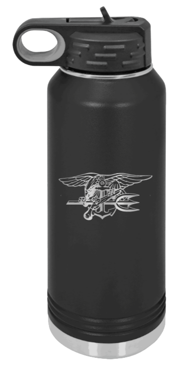 Seal Team - 32oz Water Bottle Laser Engraved- Black
