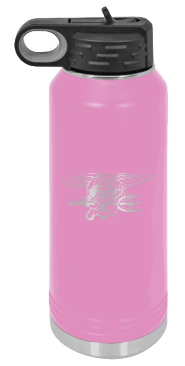 Seal Team - 32oz Water Bottle Laser Engraved- Light Purple