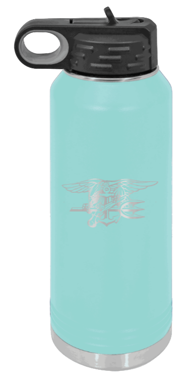 Seal Team - 32oz Water Bottle Laser Engraved- Teal