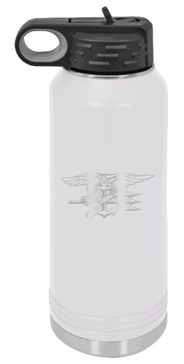Seal Team - 32oz Water Bottle Laser Engraved- White