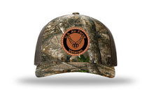 Load image into Gallery viewer, Air Force Veteran Leather Patch Richardson 112PFP Camo Hat
