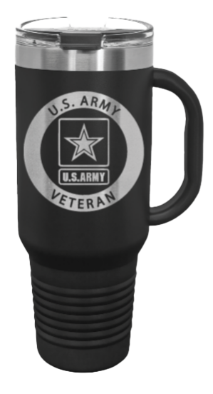 Army Veteran 40oz Handle Mug Laser Engraved