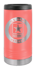 Load image into Gallery viewer, Army Veteran Laser Engraved Slim Can Insulated Koosie
