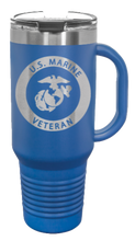 Load image into Gallery viewer, Marine Veteran 40oz Handle Mug Laser Engraved
