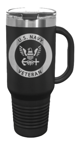 Navy Veteran 40oz Handle Mug Laser Engraved