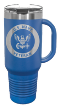 Load image into Gallery viewer, Navy Veteran 40oz Handle Mug Laser Engraved
